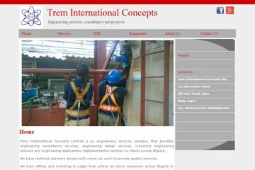 Trem International Concepts website screenshot